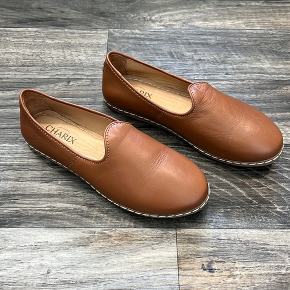 Charix Shoes Charix Leather Loafer In Camel Size 39 Poshmark